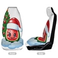 thumbnail image 2 of Cute Christmas Ornament Snowman Car Seat Covers Front Seats Universal Fit for Cars SUV Truck Auto Interior Accessories, 2 of 3