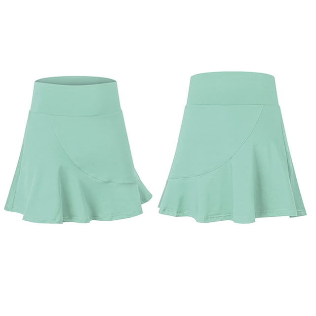Falda corta deportiva para mujer Falda holgada de dos piezas antipeep y de secado rápido para correr Fitness Culottes Falda de tenis Wmkox8yi FGJ345