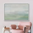 thumbnail image 2 of PixonSign Framed Canvas Print Wall Art Pastel Watercolor Green Blue Landscape Abstract Shapes Illustrations Modern Art Decorative Minimal Relax/Calm for Living Room, Bedroom, Office - 24"x36" White, 2 of 5