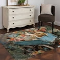 thumbnail image 3 of Easter Bunny Area Rugs 3'x5', Washable Small Throw Rugs for Living Room Bedroom, Rabbits Spring Flowers Eggs Country Vintage Indoor Outdoor Rug Non-Slip Low Pile Carpet Runner Reversible Floor Mats, 3 of 8