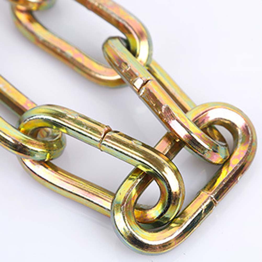 Nicehomfit 1Pc Bike Lock Combination Chain Lock Heavy Duty Golden Hardened Iron with Rust Resistant Core
