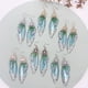 thumbnail image 2 of Pendientes de mariposa con gancho para la oreja S925, elegantes pendientes largos de hada, pendientes frescos de color degradado con alas de cigarra, 2 of 6