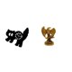 thumbnail image 1 of Reloj de pared, escultura, estatua, figura de resina, escultura de animal, acrílico silencioso, decoración para el hogar, coleccionable, ideal para re, 1 of 8