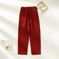 thumbnail image 4 of Women Autumn Spring Plaid Printed Pants Full Length Long Trousers Sports Pants, 4 of 4