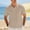 Khaki, variant on ASDFVBKG Mens Short Sleeve Knit Polo Shirt Summer Casual Ribbed Texture Golf Polos T Shirts Army Green S