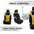 thumbnail image 6 of FH Group Premium Universal Fit 3D Air Mesh Seat Covers for Car Truck SUV Van Yellow - 5 Seater Full Set, 6 of 7