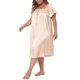 thumbnail image 4 of Vestido de dormir suelto plisado de satén de seda para mujer de tallas grandes Agnes Orinda 3X Champagne, 4 of 6