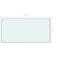 thumbnail image 4 of vidaXL Kitchen Backsplash White 100x50 cm Tempered Glass, 4 of 4