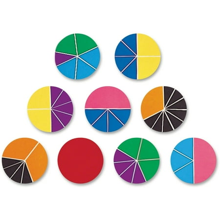 Learning Resources Rainbow Fraction Deluxe Circles Set, Math Manipulatives, Ages 6, 7, 8+