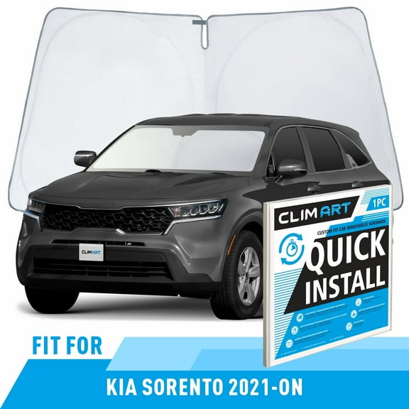 CLIM ART Windshield Sun Shade for Kia Sorento 2021-2026, Custom-Fit Foldable Car Sunshade, Vehicle Sun Protector, Front Auto Windshield Cover, Car accessories - WS3030