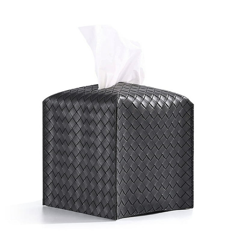 Music Black Tissue Box Cover PU Leather Square Tissue Box Holder with  Detachable Button Travel Tissu…See more Music Black Tissue Box Cover PU  Leather
