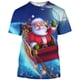 thumbnail image 3 of Camisetas con estampado de dibujos animados de Papá Noel para hombre, camisa de manga corta con gráfico de Navidad y nieve, ropa informal para vacaciones de verano, 3 of 4