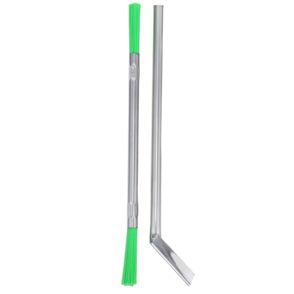 OUNONA Handheld Groove Gap Cleaning Brush Set with Metal Scraper for Elevator Tracks, Window Cleaning and Hard-to-Reach Areas