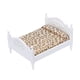 thumbnail image 2 of Casa de muñecas en miniatura de madera de abedul a escala 1/12 con cama doble tapizada. blanco, 2 of 9