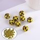 thumbnail image 1 of , para Manualidades, Pulseras de Guirnaldas, Decoración de Granja, Fabricación de Joyas, Accesorios para Manualidades de - cuadrícula negra sobre amarillo Yinane cuentas de madera, 1 of 6
