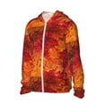 thumbnail image 2 of Fotbe Autumn Leaf Men's Women's UPF 50+ Sun Protection Jacket Hooded Cooling Shirt with Pockets Hiking Outdoor Performance-Medium, 2 of 9