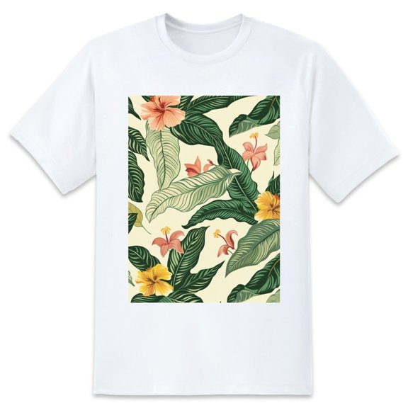 Basic Oversize Tees For WomenLeaves Loose Boyfriend Shirts Casual Blouse round neck