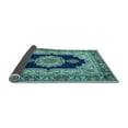 thumbnail image 2 of Ahgly Company Indoor Square Medallion Light Blue Traditional Area Rugs, 7' Square, 2 of 4