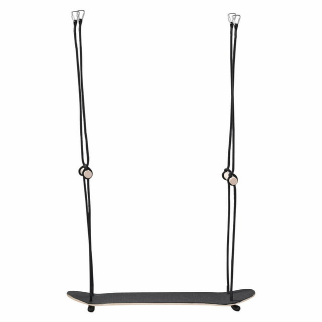 Balançoire de Planche à Roulettes en Bois d'Érable, Balançoire sur Pied Antidérapante avec Poignées Ajustables, Charge jusqu'à 330 Lb pour Enfants, Jeu Extérieur
