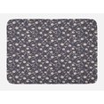 thumbnail image 1 of Floral Bath Mat, Abstract Silhouettes of Romantic Flowers Swirling Stems and Leaves, Plush Bathroom Decor Mat with Non Slip Backing, 29.5" X 17.5", Dark Blue Grey and Beige, by Ambesonne, 1 of 2