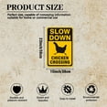 thumbnail image 2 of BTFSigns 15" x 23" Aluminum Chicken Crossing Signs, Slow Down Sign For Yard,Funny Traffic Sign Wall Decor Rust-Resistant, Easy to Install, Ideal for Streets, Driveways, Wall Art and Outdoor Decor, 2 of 5