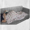 thumbnail image 6 of Floral Soft Flannel Fleece Throw Blanket, Illustration of Freshly Blooming Spring Magnolia Flowers and Leaves on Branches, Cozy Plush for Indoor and Outdoor Use, 70" x 90", Multicolor, by Ambesonne, 6 of 6