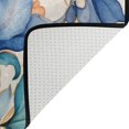 Lily Flowers Blue Area Floor Mats NonSlip Rugs Soft Doormat 31 x 20
