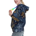 thumbnail image 3 of Yiaed Mystical Underwater Coral Scene Print Womens Casual Hoodies Crew Neck Long Sleeve Sweatshirts With Pocket Pullover Tops Women's Hooded Sweatshirt-Large, 3 of 5