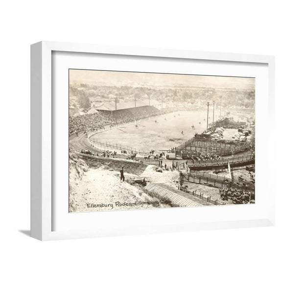 Art.com Ellensburg Rodeo, Ellensburg, Washington Art Print, White Frame Wall Art, 23" x 17"