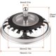 thumbnail image 3 of Tapón de fregadero de cocina Afortunado colador de fregadero universal 79,3 mm acero inoxidable antiobstrucción Sencillez, 3 of 5