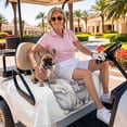 thumbnail image 3 of Golf Cart Seat Covers for 2 Seater,Easter Bunny Microfiber Cart Seat Towel Blanket,Cute Rabbits with Rings Retro Country Absorbent Breathable Non Slip Bench Seats Protector for Golf Course 51"x31", 3 of 9