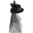 thumbnail image 4 of Steampunk Diadema Accesorios de disfraces Sombrero de fiesta Velo de encaje Sombrero de estilo gótico vintage Sombreros de fieltro, 4 of 9