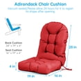 thumbnail image 4 of Millsilo Outdoor Rocking Chair Cushion 44" x 19" x 4", Summer Patio High Back Rocker Cushion, Water-Resistant, UV Fade-Resistant, Non-Slip Bottom, Red, 4 of 8