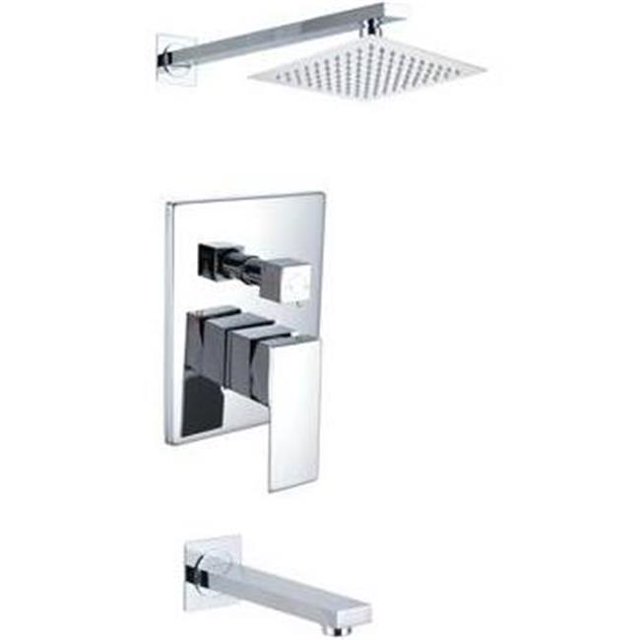Robinet de Douche et Baignoire à Réglage de Volume avec Déviateur&44; Chromé