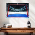 thumbnail image 2 of Elephant Stock Hockey Goalpost Wall Art - Horizontal Canvas Wall Art - Living Room Wall Decor - Photography Sports Canvas - Black And Blue Decor - 24" x 16", 2 of 4