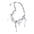 thumbnail image 1 of Simulated Pearl Aesthetic Necklace Fashion Star Tassel Splice Clavicle Chain, 1 of 5