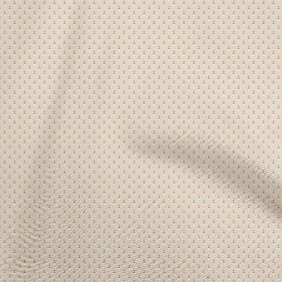 oneOone Georgette Viscose Light Beige Fabric Geometric Quilting Supplies Print Sewing Fabric By The Yard 42 Inch Wide