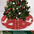 thumbnail image 6 of FMSHPON Christmas White Elk Boho Style Xmas Christmas Tree Skirt Stand Mat for Holiday Party Decoration Indoor Outdoor 48 inches, 6 of 6