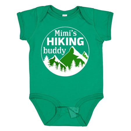 

Inktastic Mimi s Hiking Buddy with Mountains and Trees Gift Baby Boy or Baby Girl Bodysuit