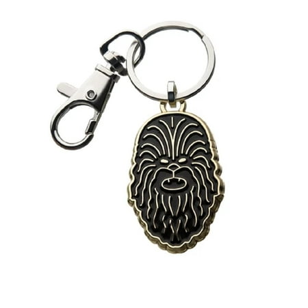 Star Wars Officially Licensed: Chewbacca Keychain – Stainless Steel Metal Key Holder Keychain