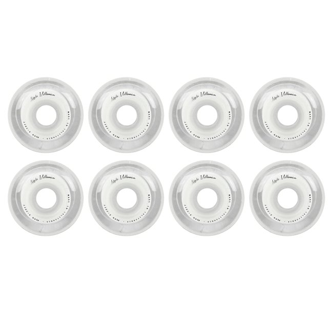 Labeda Roues de Hockey à Roulettes Blanches Millenium Gripper 80mm X-Soft Lot de 8