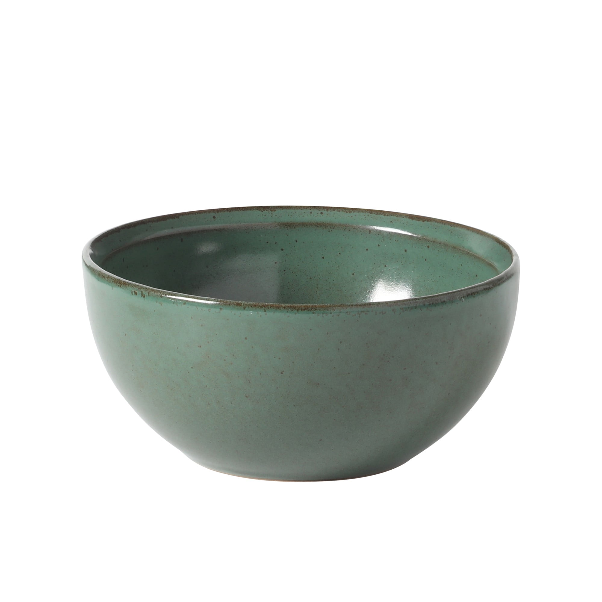 Gibson Elite Beckett Stoneware Matte Reactive Glaze 16 Piece (Service for 4) Plates and Bowls Dinnerware Set - Green