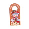 thumbnail image 2 of Letrero colgante de perilla de puerta de Navidad, letrero decorativo navideño de dibujos animados, colgante frontal Muñeco de nieve, 2 of 9