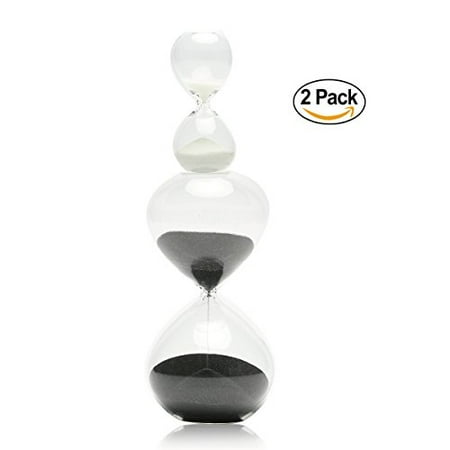 sand timer hourglass set of 2 for time management biloba glass 30