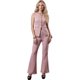 thumbnail image 1 of Conjunto Fashion 2 Piezas, Top Sin Mangas con Botones y Pantalón Ajustado con Corte Flare para Mujer, 1 of 5