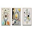 thumbnail image 2 of Designart "Occult Séance Insights IV" Modern Geometric Framed Wall Art Set Of 3 - White Abstract Frame Canvas Set For Living Room Decor, 2 of 6