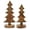 Dusky Brown, variant on AuldHome Design Wooden Christmas Trees (Set of 2, Distressed White); Tabletop Handmade Mango Wood Trees w/ Rectangular Base for Holiday Home Decor
