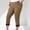 Khaki women's capri pants elastic waist a1, variant on Cagogo Women's Capri Pants Elastic Waist Solid Casual Plus Size Three Fourth Leggings Active Summer Lounge Drawstring Palazzo Trousers Vacation Beach Travel Work, Navy XL