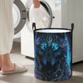 thumbnail image 4 of Cauagu Cool Blue Light Wolf for Laundry Basket,Collapsible Organizer Basket for Storage Bin Toy Bins Gift Baskets Bedroom Clothes Children Nursery Hamper -Small, 4 of 7