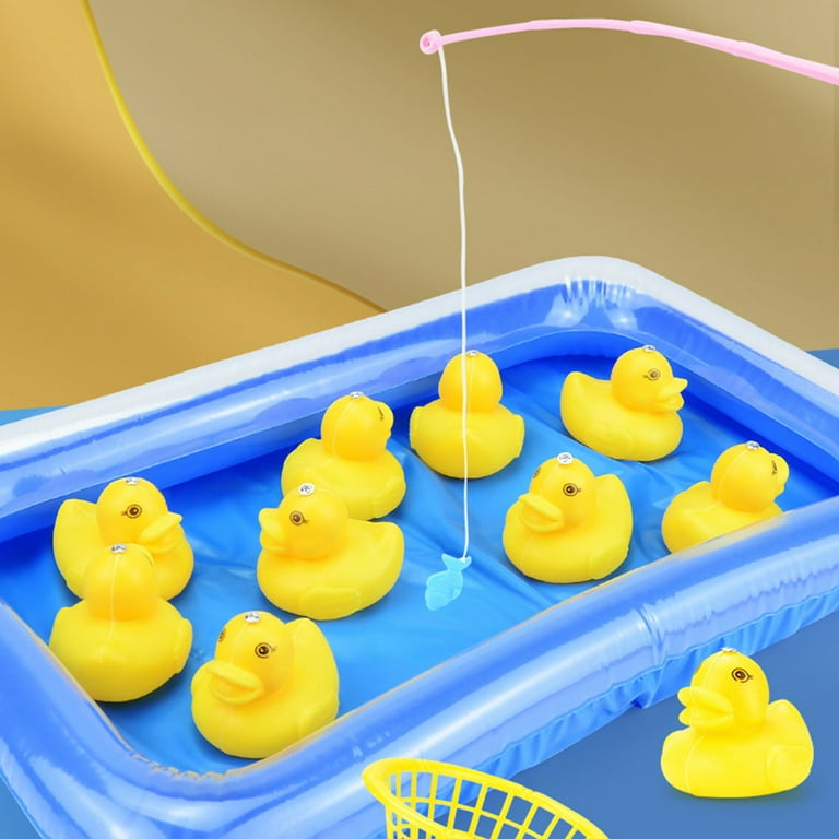 Duck Fishing Game Pond Pool with 10 Ducklings Set Kid Educational Preschool  Toy 